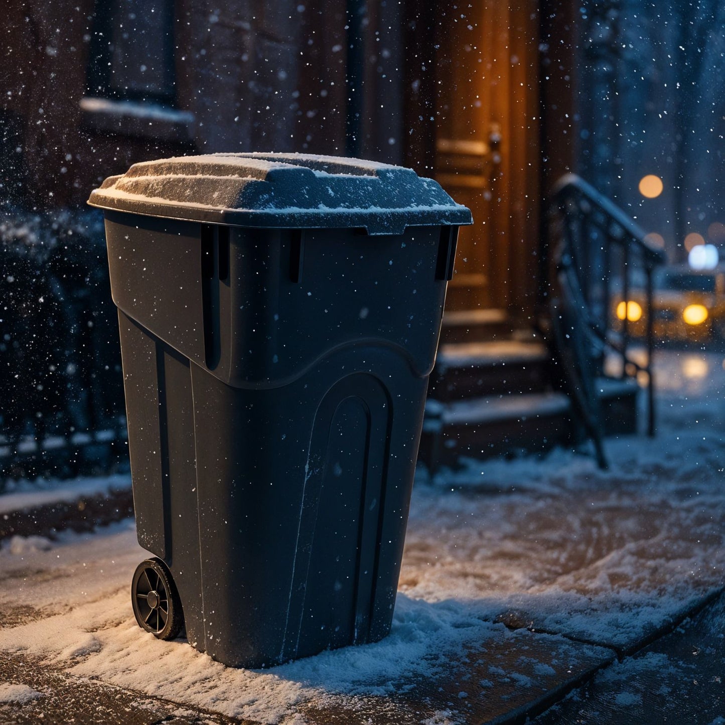 EcoGuard Heavy-Duty Wheeled Garbage Can with Attached Lid