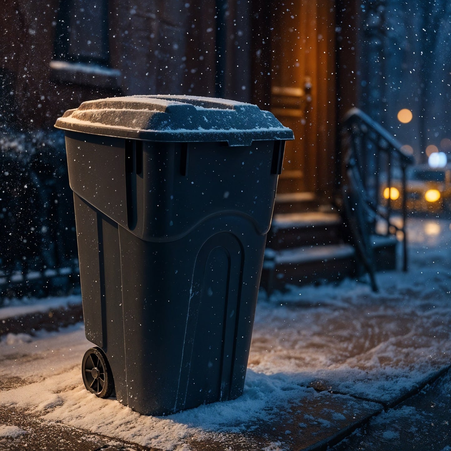 EcoGuard Heavy-Duty Wheeled Garbage Can with Attached Lid