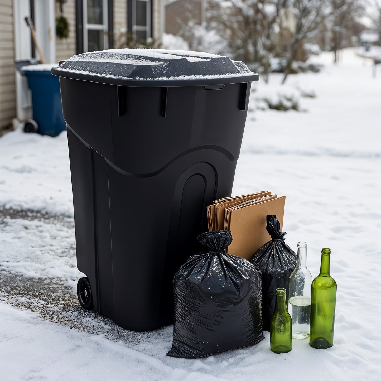EcoGuard Heavy-Duty Wheeled Garbage Can with Attached Lid