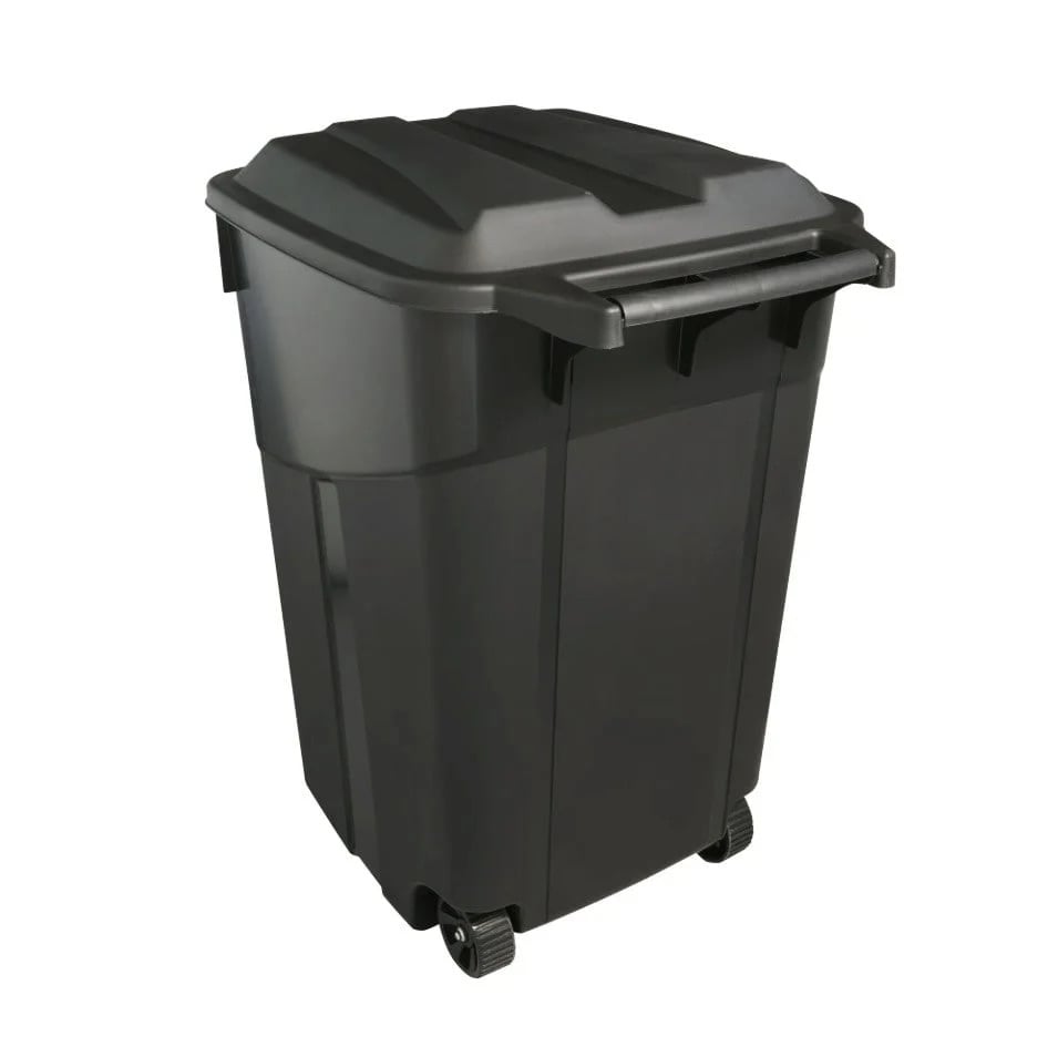 EcoGuard Heavy-Duty Wheeled Garbage Can with Attached Lid