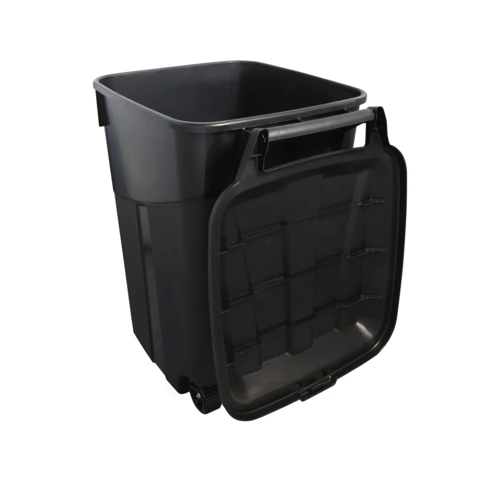 EcoGuard Heavy-Duty Wheeled Garbage Can with Attached Lid