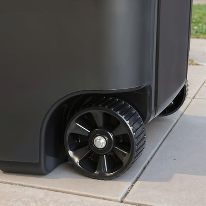 EcoGuard Heavy-Duty Wheeled Garbage Can with Attached Lid