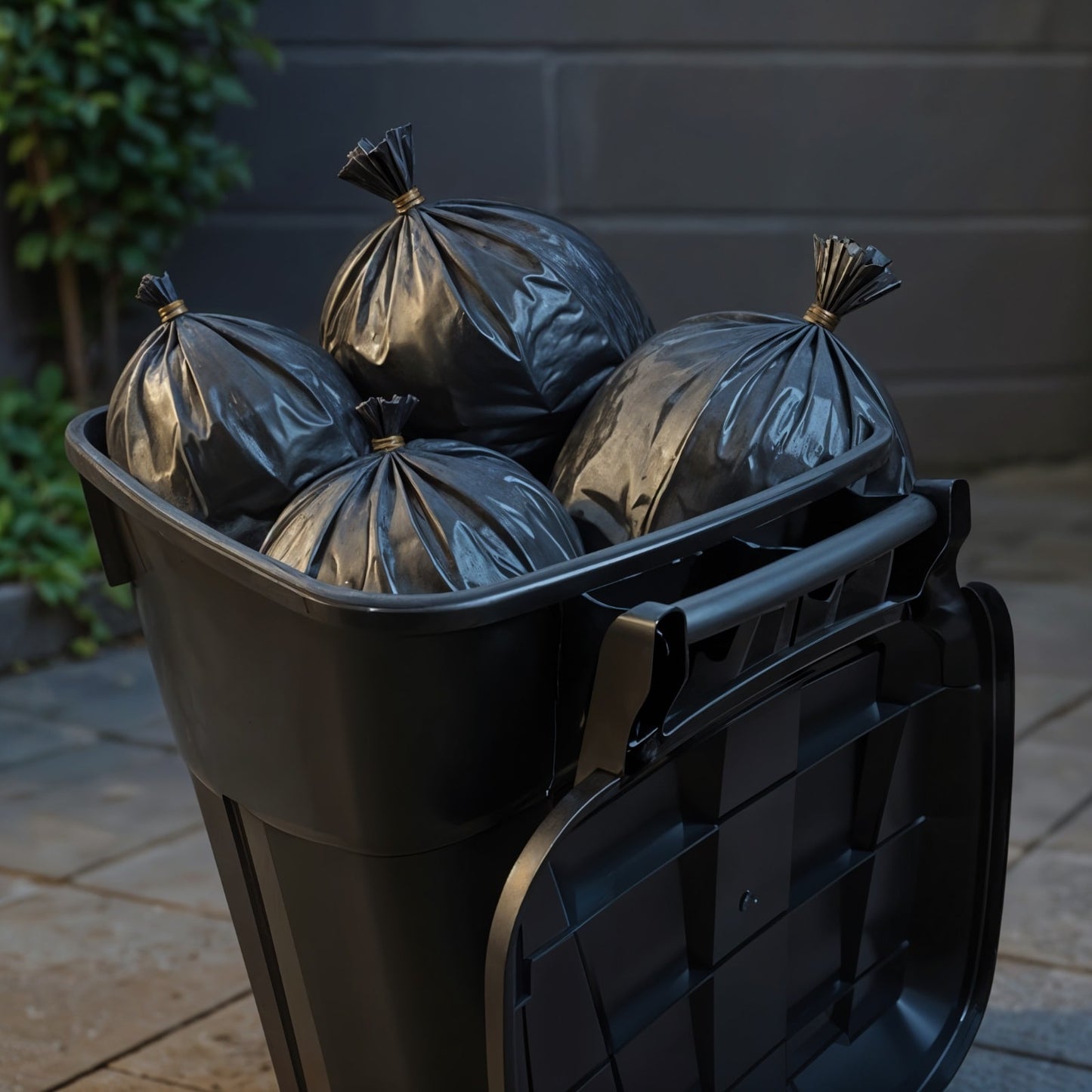 EcoGuard Heavy-Duty Wheeled Garbage Can with Attached Lid