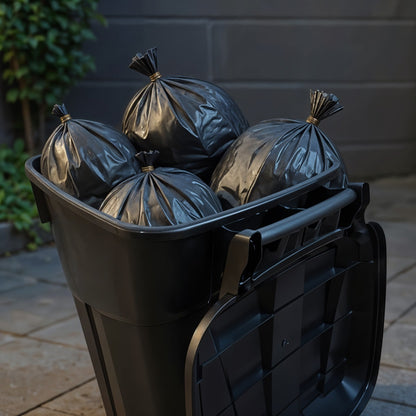 EcoGuard Heavy-Duty Wheeled Garbage Can with Attached Lid
